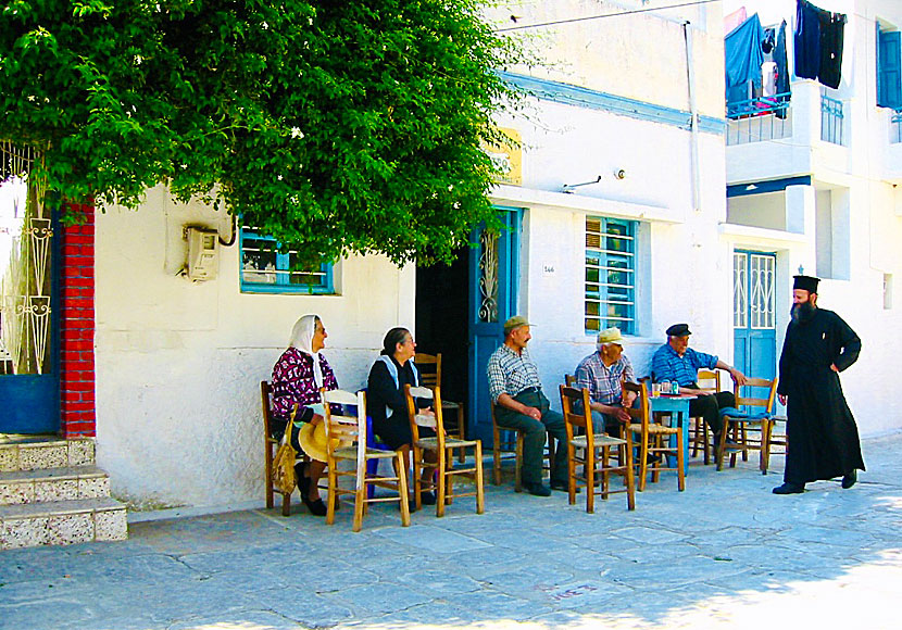 Kafénion in Langada on Amorgos in the year in 2003.