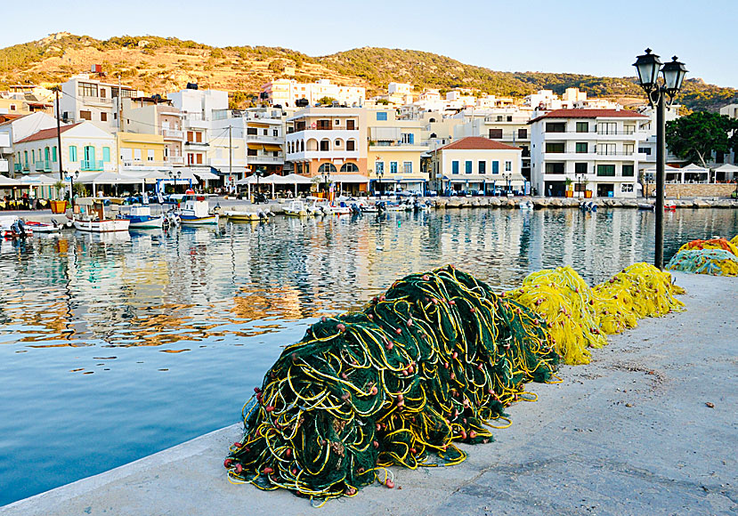 The harbour promenade in Pigadia on Karpathos.