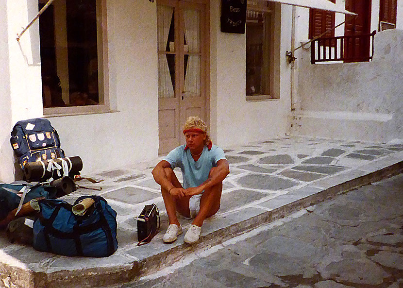 Island hopping to Ios, Paros, Santorini and Mykonos in the 1980s.