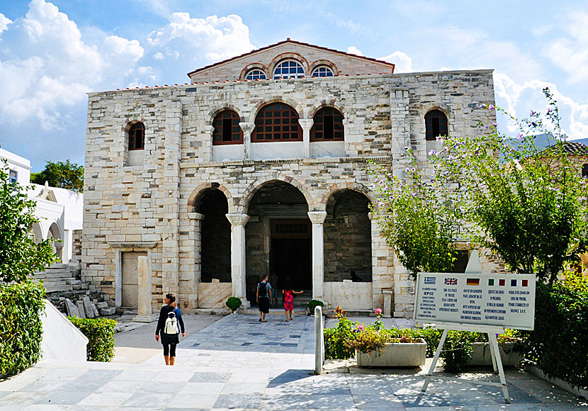 The Church of Panagia Ekatontapiliani is also called the Church of the Hundred Doors.