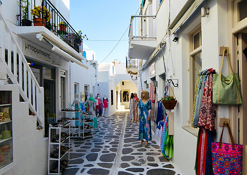 Parikia on Paros is becoming more and more like Chora on Mykonos every year.