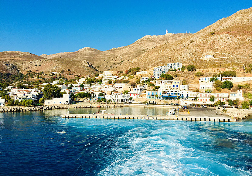 The port of Livadia in Tilos.
