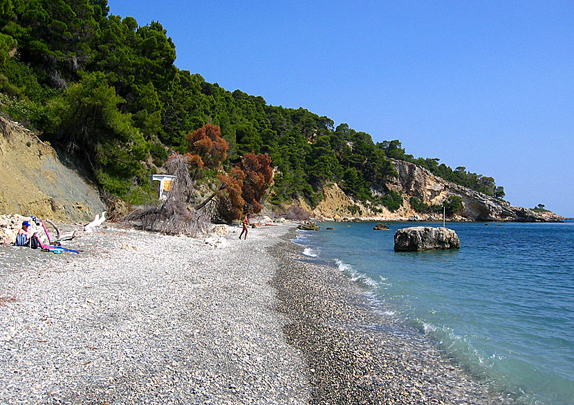 The nudist beach Vythisma on Alonissos.