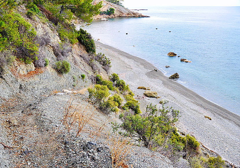 The path down to Vythisma beach on Alonissos is steep and not for those with bad knees.