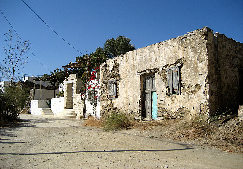 The tiny village of Lefkes near Minoa on Amorgos in Greece.
