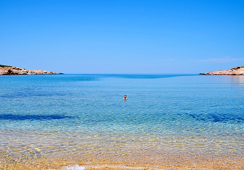 Ateni beach on northeastern Andros.