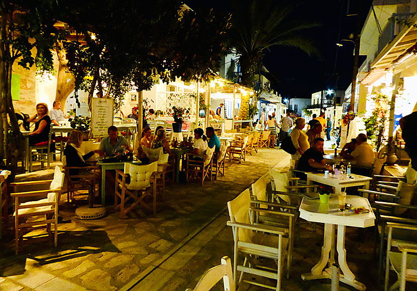 Good tavernas and restaurants on Antiparos.