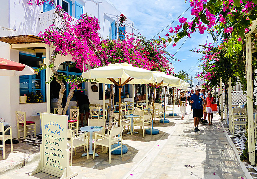 Main Street and Yannis Place in Chora on Antiparos.