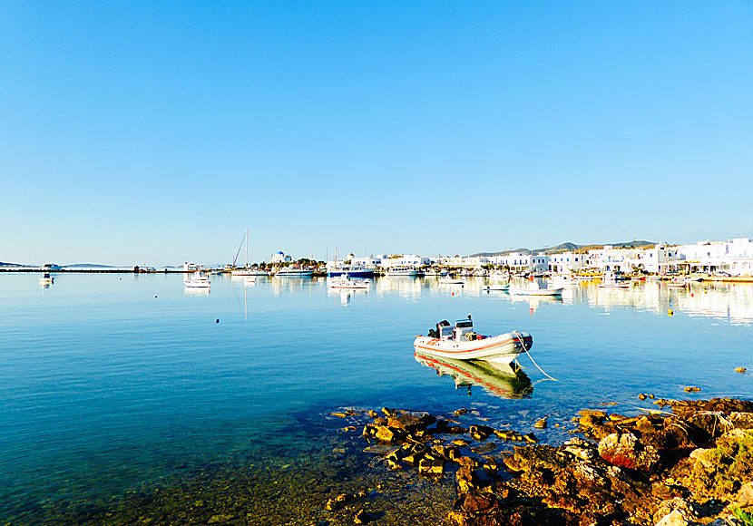 The port of Antiparos in the Cyclades.