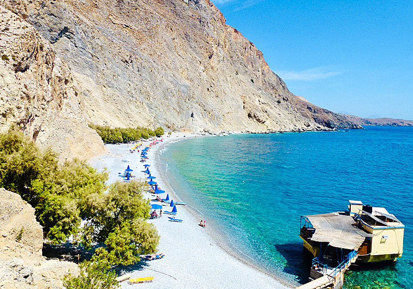 Sweetwater beach between Chora Sfakion and Loutro in southern Crete.