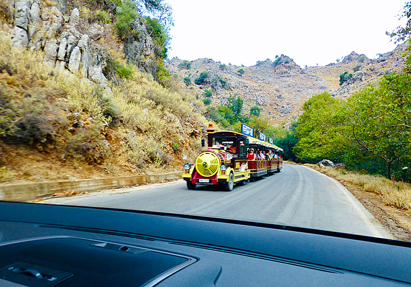 The Little Fun Train on up to the village of Theriso via the gorge of the same name.
