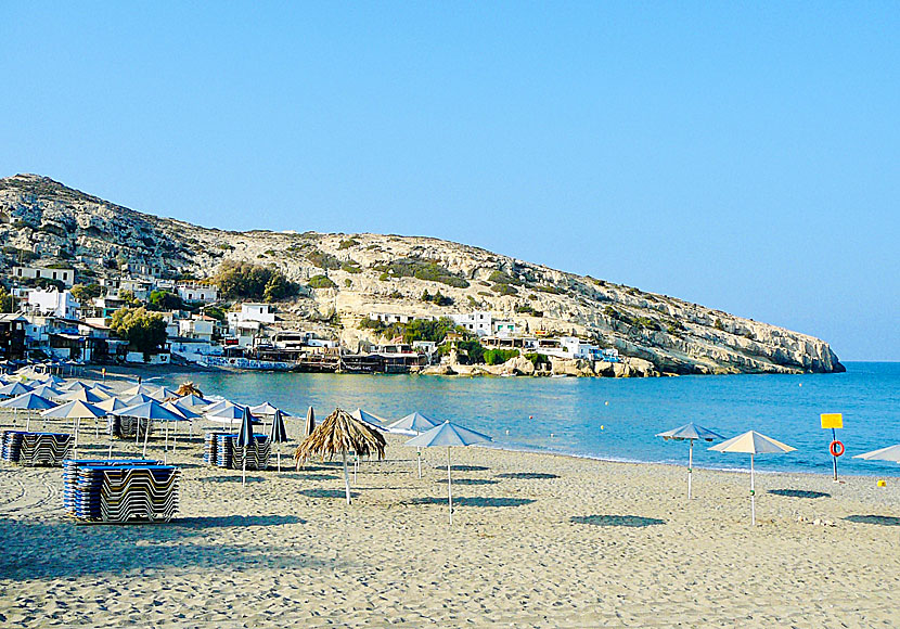 Matala beach in southern Crete.