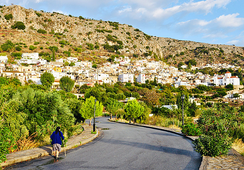 The village of Kritsa southwest of Agios Nikolaos in eastern Crete.