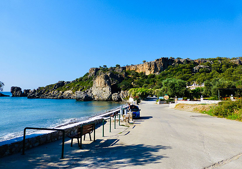 The tavernan at Polirizos beach. Crete.