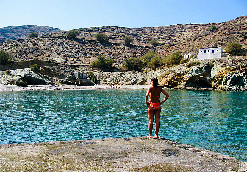 Agios Georgios beach is close to Lygaria beach and the small village of Ano Meria.