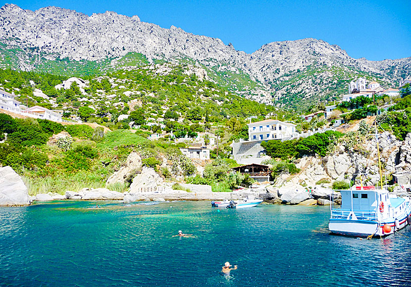 Don't miss the cosy village of Magganitis when you visit Seychelles beach on Ikaria.