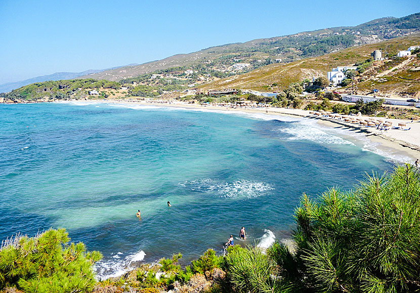 Livadi and Messakti beaches on Ikaria in Greece.
