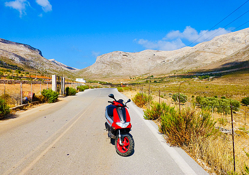 Rent a bike and drive to Vathy valley on Kalymnos.