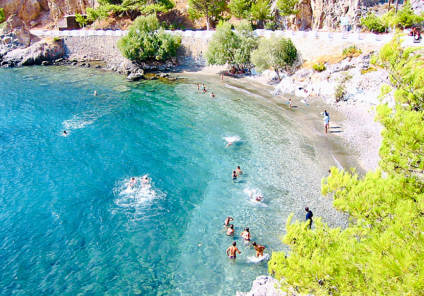 Gefyra beach is one of the most child-friendly beaches on Kalymnos.