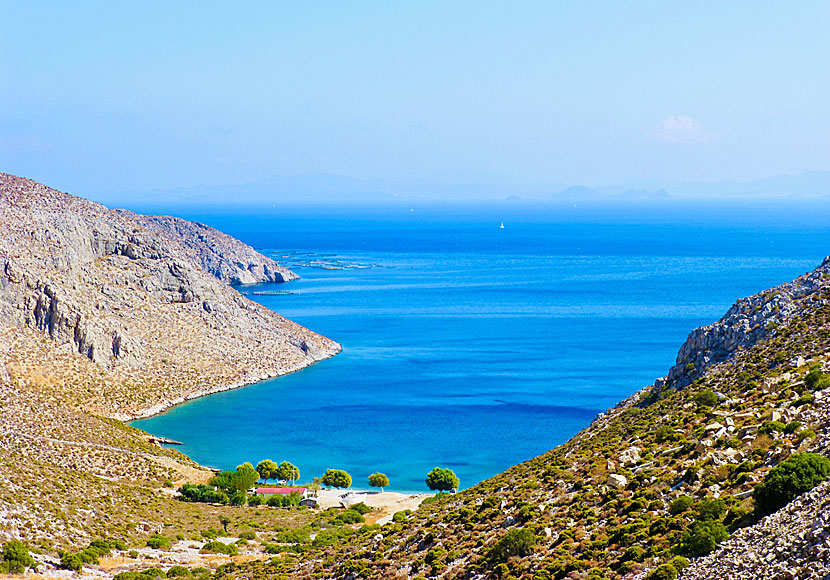 Akti beach between Pothia and Rina in the Vathy valley on Kalymnos.