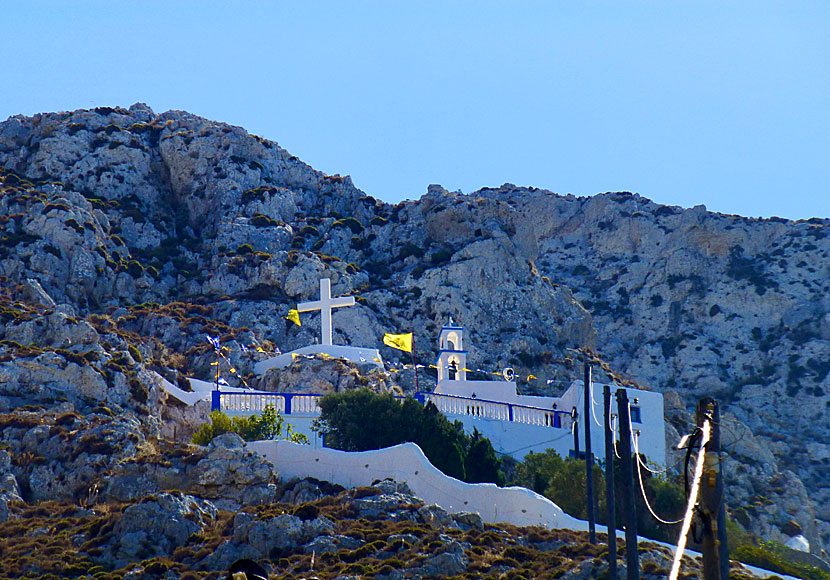 Monastery of Timios Stavros above Kantouni on Kalymnos.