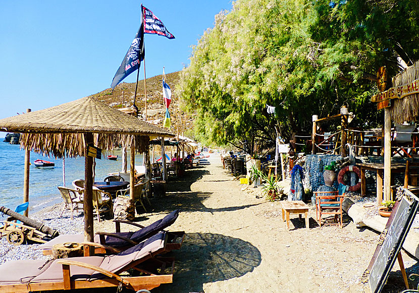 Taverna Pirates of Kalymnos at Kalamies beach.