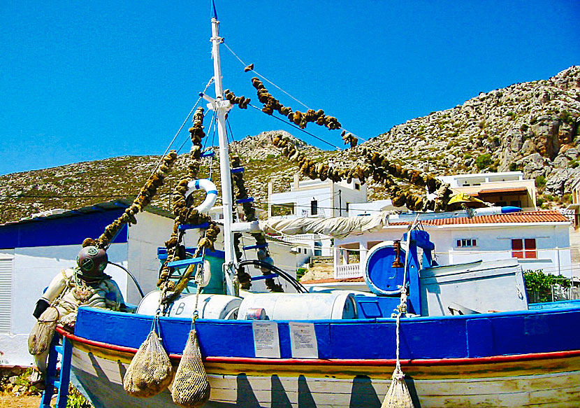 Sponge boats on Kalymnos.