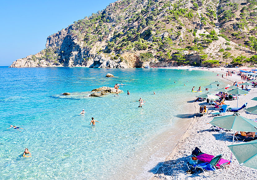Don't miss swimming at Apella beach when you've visited the mountain villages of Karpathos.