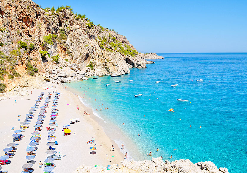 Kyra Panagia beach on Karpathos in Greece.