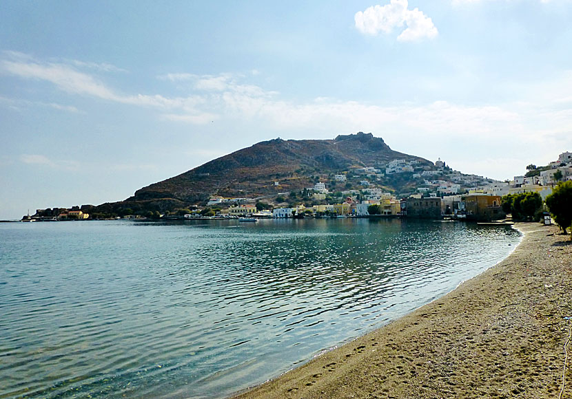 Agia Marina beach on Leros in the Dodecanese.