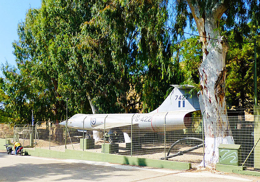 The Lockhead F-104 G Starfighter aircraft outside the Leros War Museum near Lakki on Leros.