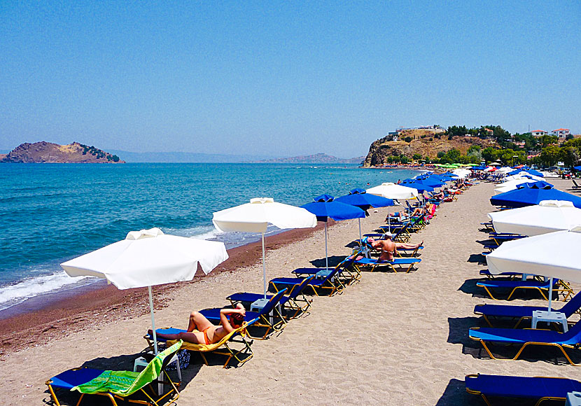 Anaxos beach in Lesvos. 