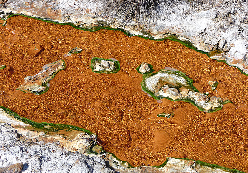 Hot Springs of Polichnitos in Lesvos. Greece.