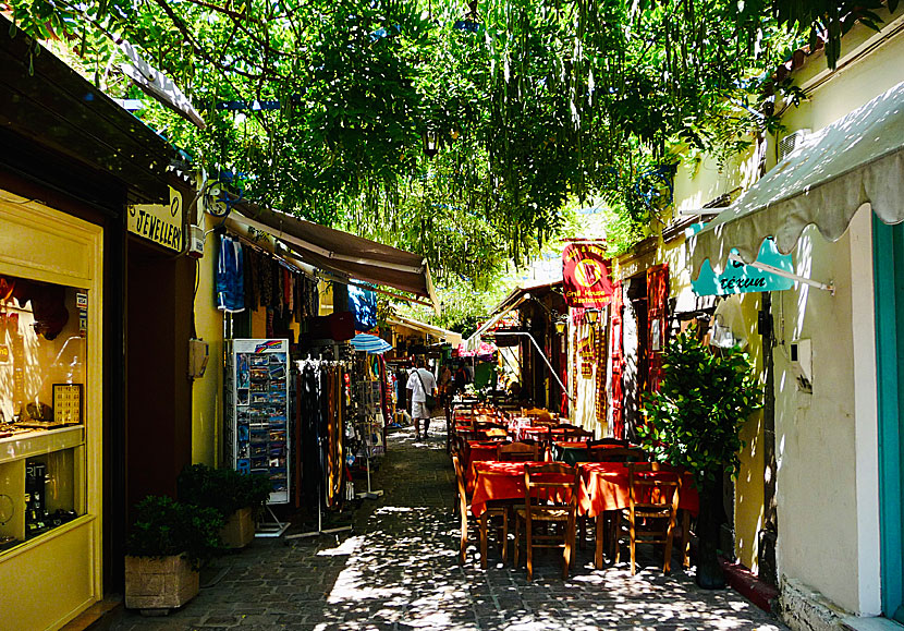 Shopping in Petra in Lesvos.