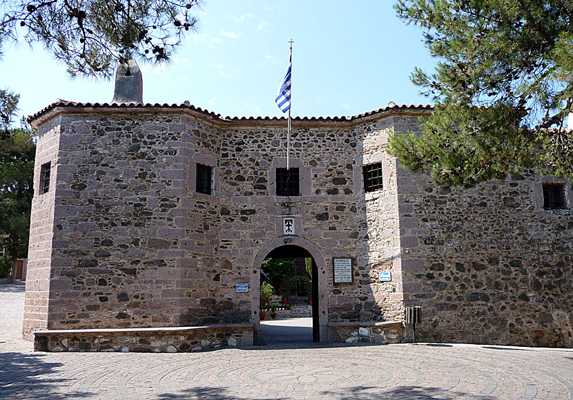 The Monastery of Taxiarchis outside the village of Mandamados in Lesvos.