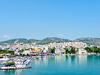 The village Mytilini on Lesvos.