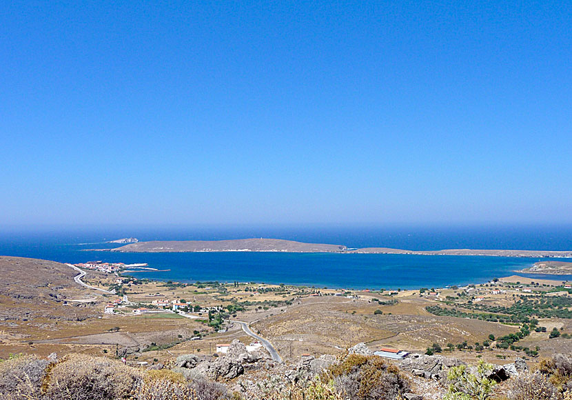 Village of Sigri and Marine Park of Nissiopi on Lesvos in Greece.