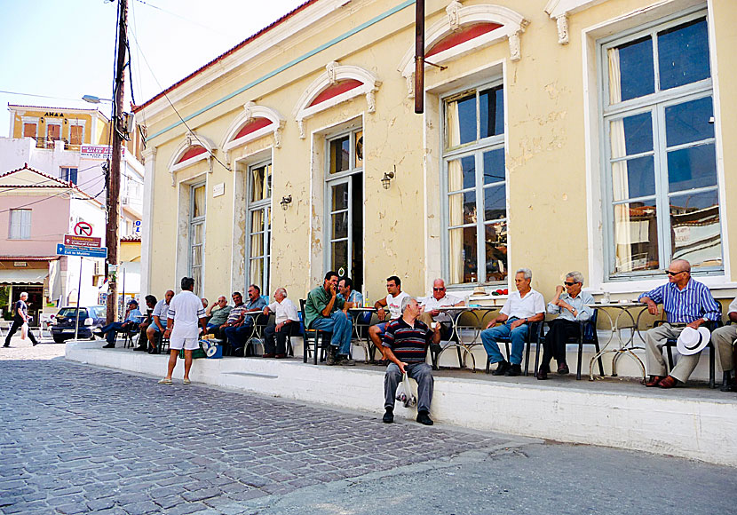 The old coffee house Athanasiades in Plomari in Lesvos.