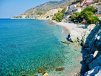 Plomari beach on Lesvos.