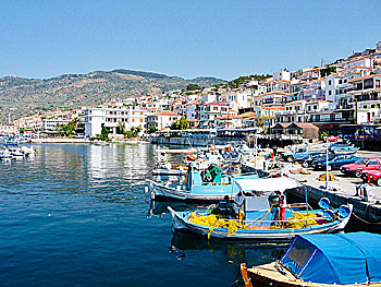 The village Plomari on Lesvos.