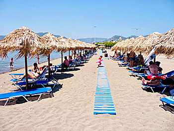 Skala Kalloni beach on Lesvos.