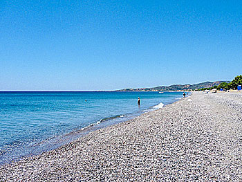 Vatera beach on Lesvos.