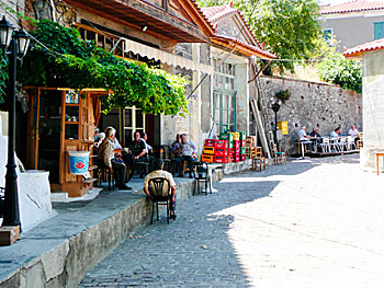 The village Vatousa on Lesvos.