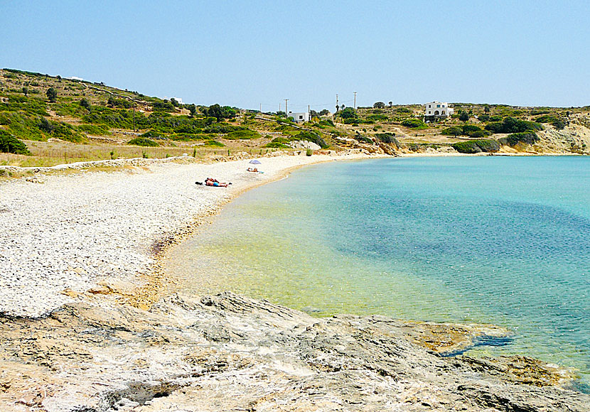 Don't miss the pebble beach Hohlakoura beach when you travel to Lipsi in Greece.