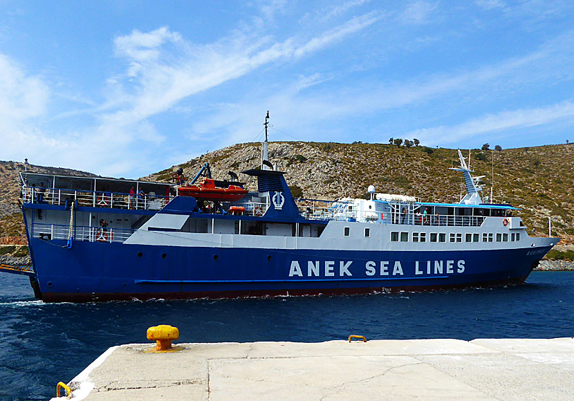 Nisos Kalymnos services the islands of Kalymnos, Leros, Lipsi, Patmos, Arki, Agathonissi and Samos.