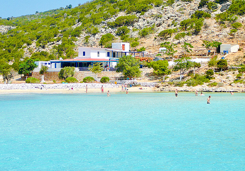 Don't miss Platys Gialos beach when you travel to Lipsi in Greece.