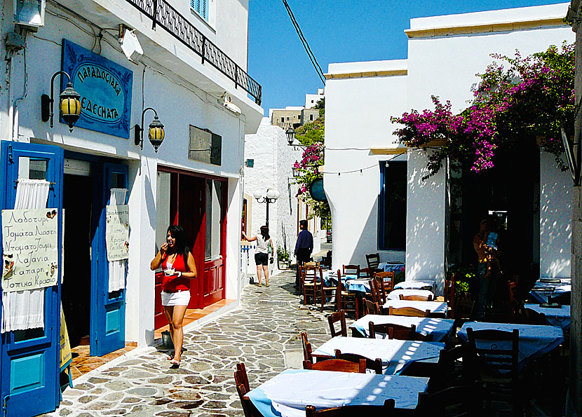 Good restaurants and tavernas in Plaka on Milos.
