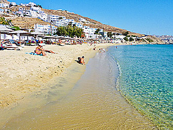 Agios Stefanos  beach on Mykonos.