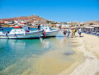 Ornos beach on Mykonos.