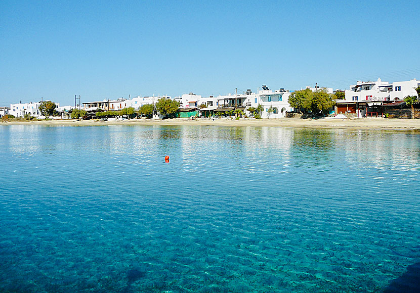 Agia Anna beach on Naxos in October and November.